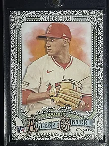 sam aldegueri los angeles angels rc numbered 01of10 allen ginter